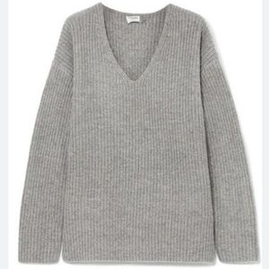 Frame Oversized Rib-knit Sweater, size S